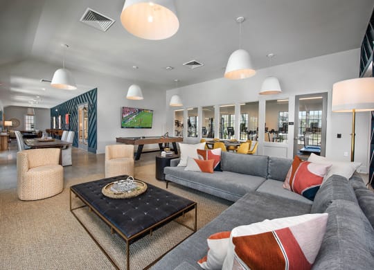 clubhouse with couch seating