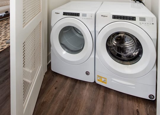front loading washer and dryer at the cottages