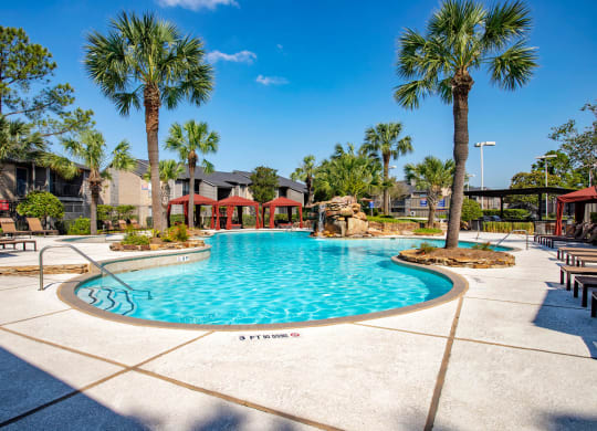 Pool View at 2400 Briarwest Apartments, Houston, TX