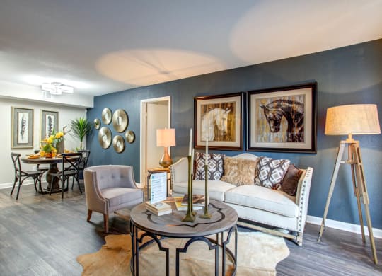 Living Area With Dining View at 2400 Briarwest Apartments, Houston, TX, 77077