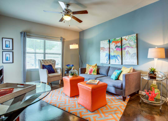 Modern Living Room at Legacy Brooks, San Antonio, Texas