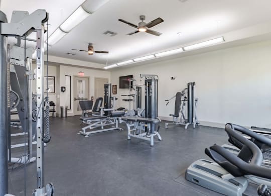 Fitness Center with Cardio Equipment and Weight Training Equipment  at Legacy Brooks, San Antonio