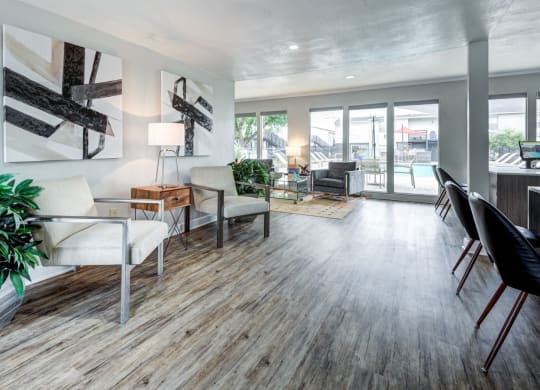 Living room at The Wick, College Station