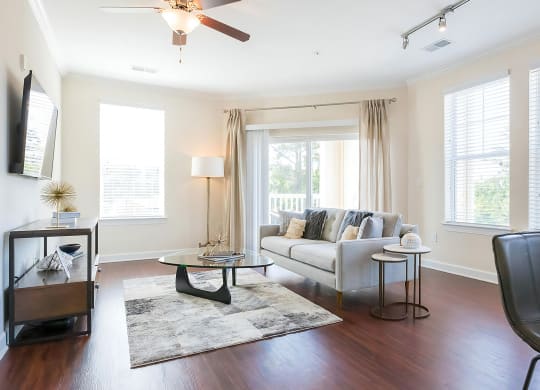 Spacious Living Room with Patio Access