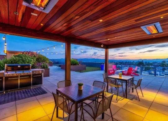 Ballard Lofts Outdoors Open Air Party Patio with BBQs and Seating Areas