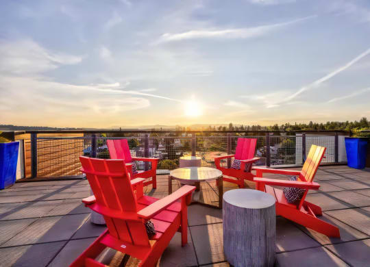 Ballard Lofts Outdoors Open Air Party Patio with a View