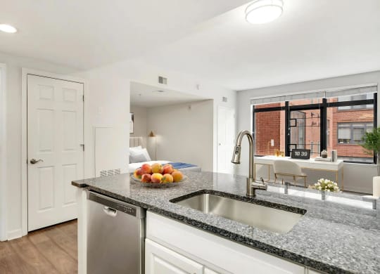 Breakfast Bar with Storage and Self Closing Drawers