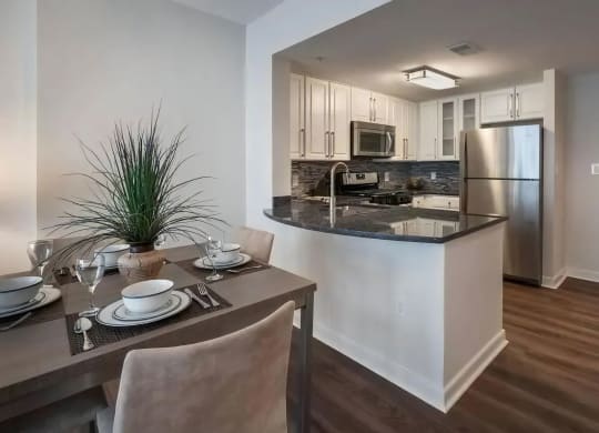 Open Concept Plan with Kitchen and Dining Areas