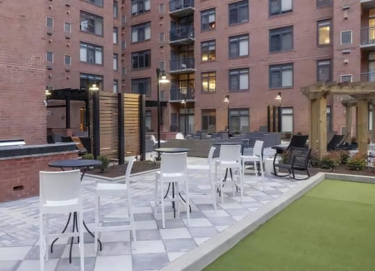 Open Air Party Patio with High Top Tables