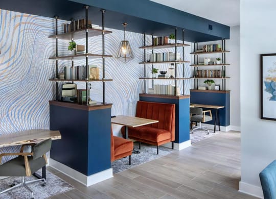 Business Center with Workstations and Free WiFi