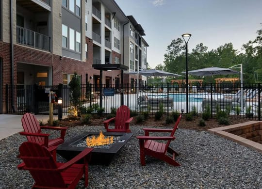 Outdoor Social Spaces with Fire Feature