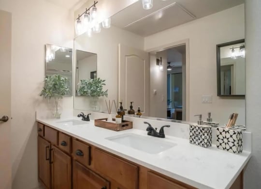 Double Vanities with Full Size Mirror