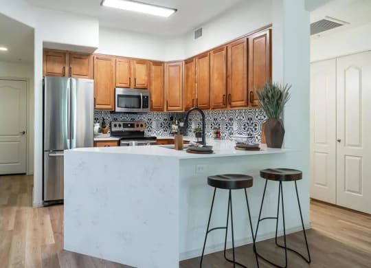 U Shaped Kitchen with Breakfast Bar