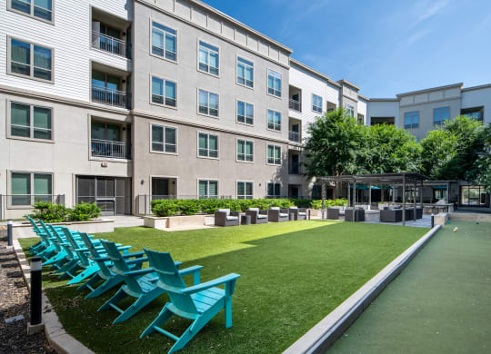 Bocce Ball Lawn and Lounge Area at Domain at The Gate Courtyard