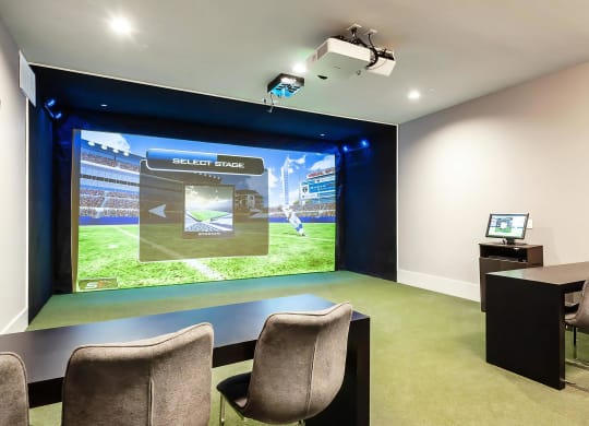 Recreational Indoor Golf and Sports Simulator Room