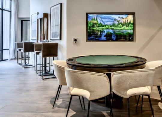 Game Room with Poker Table