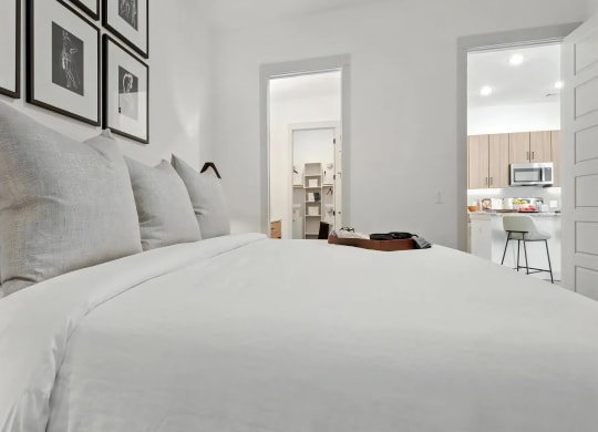 Bedroom with Direct Access to Walk-In Closet and Kitchen