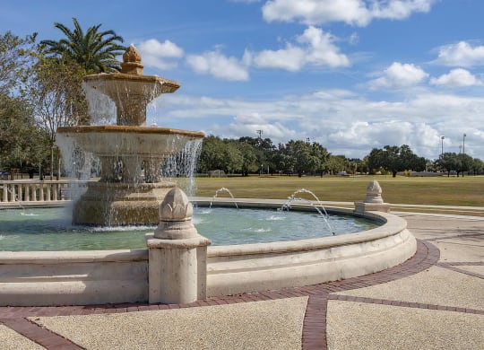 Fountain with Park Nearby