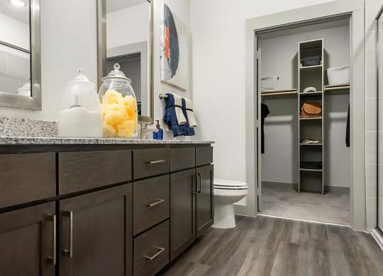 Spacious Bathroom Featuring Two Separate Mirrors Above Vanities