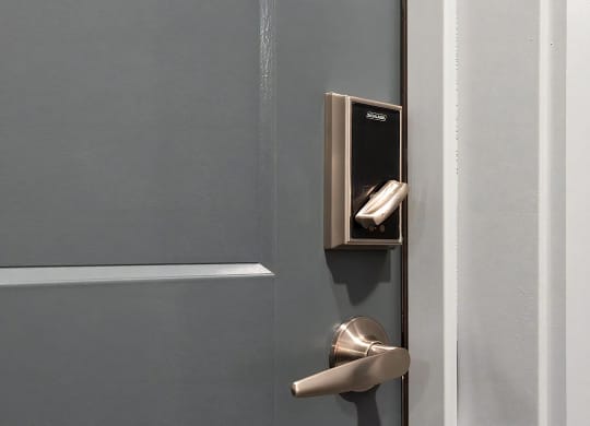 Secure Keyless Entry System Installed on Unit Door