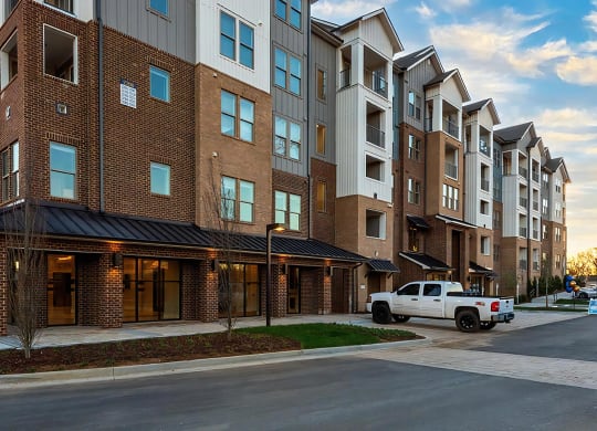 Street-Level View of Community Entrance and Units