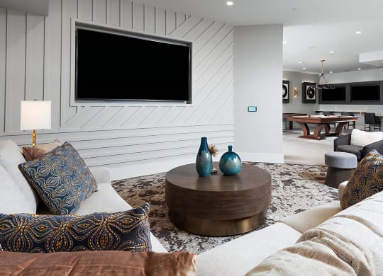 Resident Lounge with Ample Seating, TV and Game Area