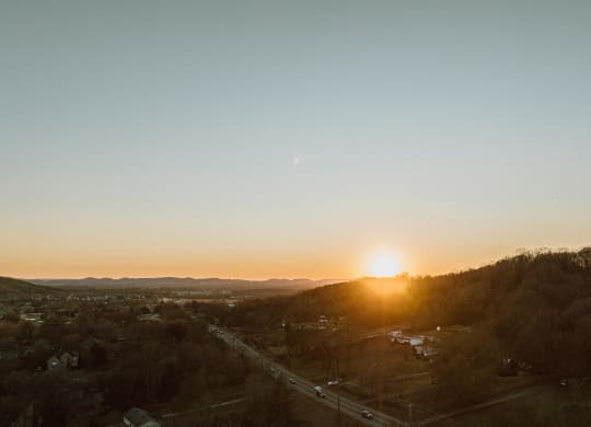 Golden Hour Views from Neighborhood Hills Near The Harper