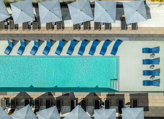 Extensive Shaded Areas and In-Pool Lounge Chairs