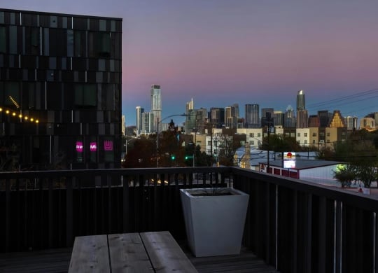 Evening View of Austin Skyline from Patio