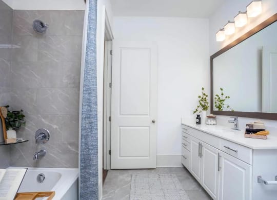 Large Bathroom with Cabinet Storage