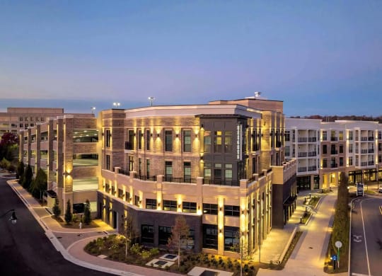 View of Building with Parking Garage
