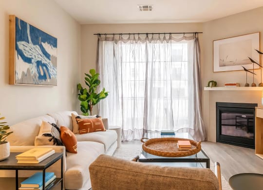 Cozy Living Spaces with Fireplace