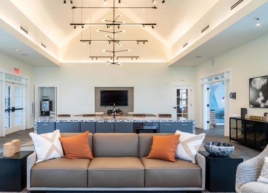 Lounge with Couches and Flat Screen TVs