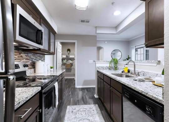 Mesa Verde Kitchen Upgraded Kitchen with Granite Countertops Shaker Cabinets Stainless Appliances