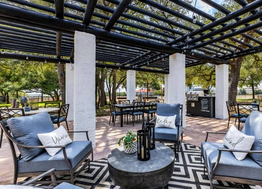 Mesa Verde Outdoors Outdoor Shaded Lounge with Comfortable Seating for Social Gatherings