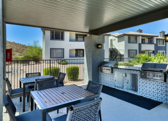 Mountainside Grilling Poolside Dining with Bar Seating & Gas Grills
