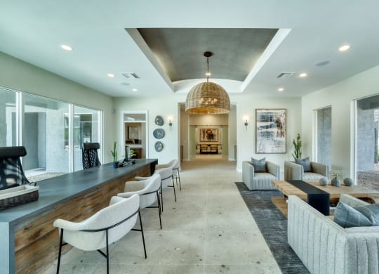 Mountainside Lobby Modern Welcome Lobby with Gathering Spaces