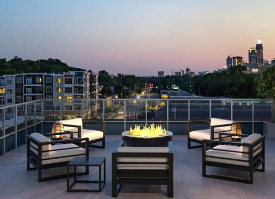 Balcony with Fire Pits