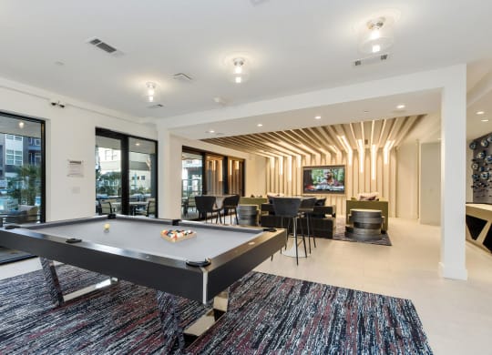 Expansive Lounge with Pool Table