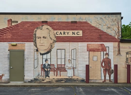 Access to local Cary landmarks and public artwork near Novel Cary