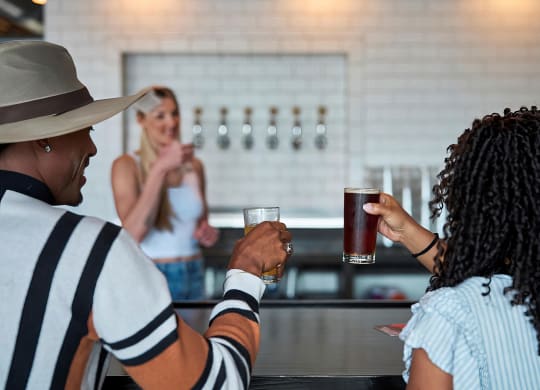 Share a laugh over drinks at a local bar near Novel Cary
