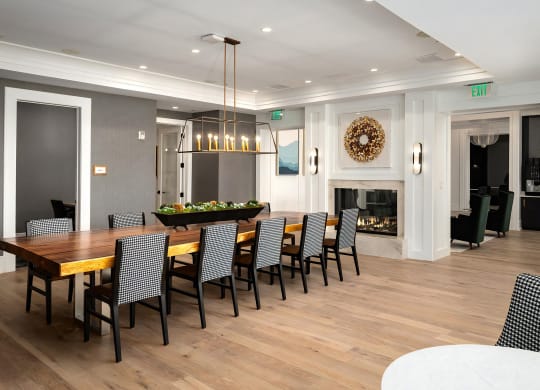 Resident Lounge with WiFi, TV, Fireplace and Seating