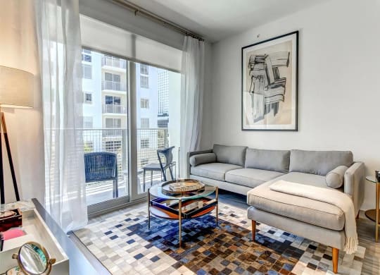 Living Room with Balcony Access