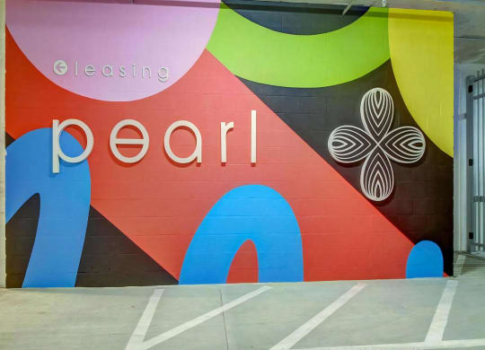 Sign Pointing to Leasing Office