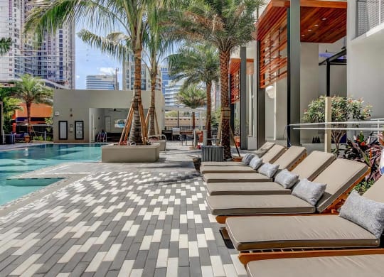 Resort Style Pool with Lounges