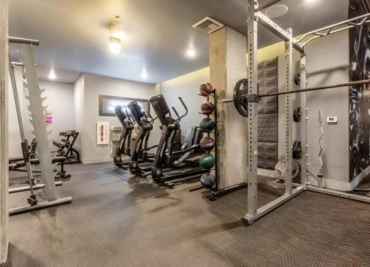 Fitness Center with Cardio Machines and Weights