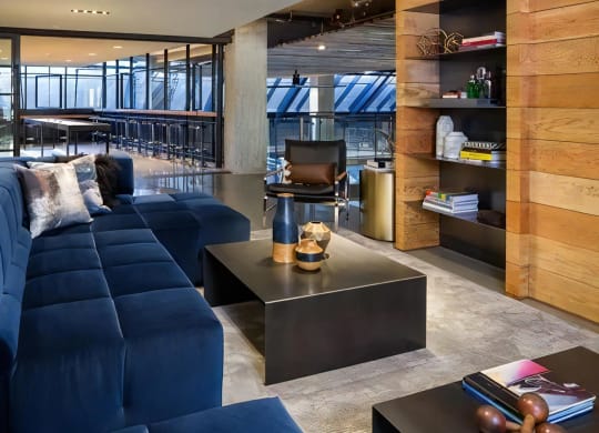 Lounge with Couch and Bar Seating