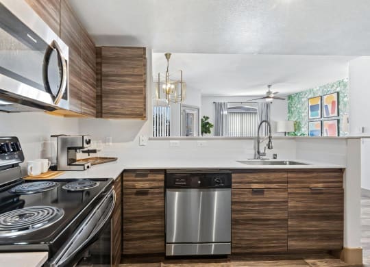 Fully Equipped Kitchen with Stainless Steel Appliances