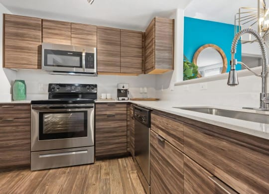Gourmet Kitchen with Stainless Steel Appliances