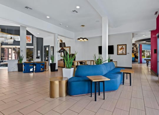 Modern Clubroom with TV and Co Working Space